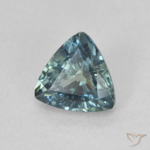 0.93 ct Blue Sapphire Stone, Natural Sapphire in Trillion Facet Shape for Sale