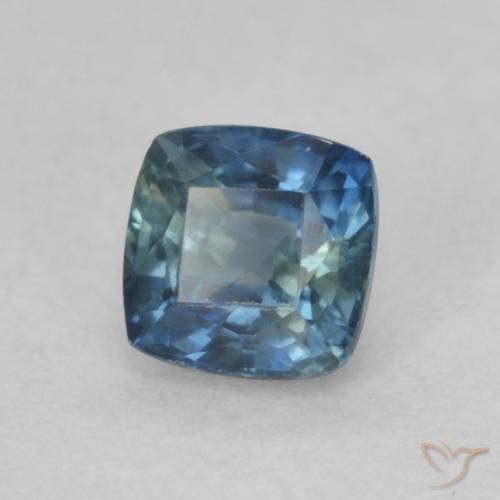 0.54 ct Multicolor Sapphire Stone, Natural Sapphire in Cushion-Cut Shape for Sale