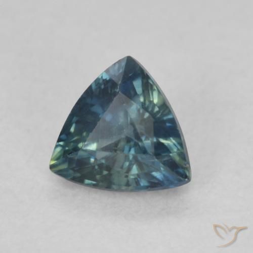0.46 ct Multicolor Sapphire Stone, Natural Sapphire in Trillion Facet Shape for Sale