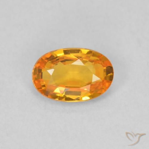 0.50ct Natural Apricot Orange Sapphire, Oval, VVS-VS