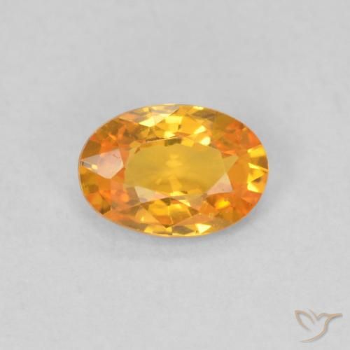 0.51ct Natural Apricot Orange Sapphire, Oval, VVS-VS