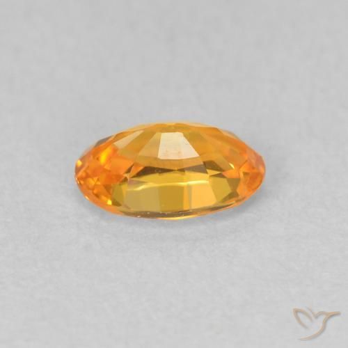 Sapphire Gemstone in 6 x 4 mm (calibrated) Size for Sale, Sapphire Stone in Bright Orange Color