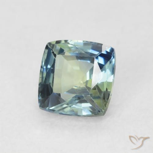0.70 ct Multicolor Sapphire Stone, Natural Sapphire in Cushion-Cut Shape for Sale