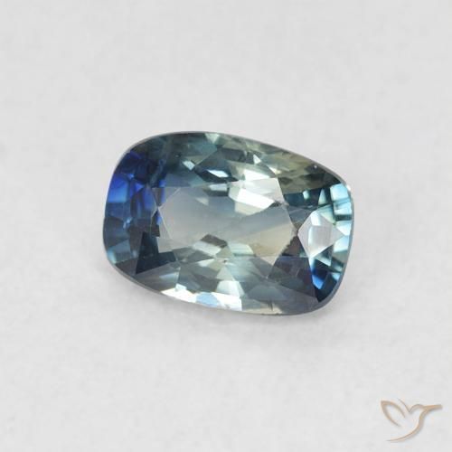 0.67 ct Multicolor Sapphire Stone, Natural Sapphire in Cushion-Cut Shape for Sale