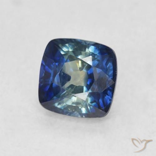 0.72 ct Blue Sapphire Stone, Natural Sapphire in Cushion-Cut Shape for Sale