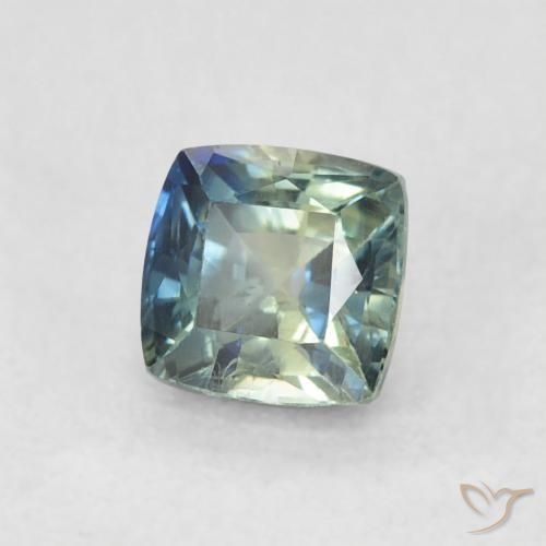 0.71 ct Multicolor Sapphire Stone, Natural Sapphire in Cushion-Cut Shape for Sale