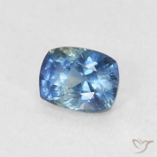 0.35 ct Blue Sapphire Stone, Natural Sapphire in Cushion-Cut Shape for Sale