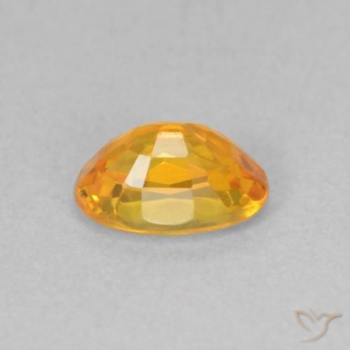 Sapphire Gemstone in 6 x 4 mm (calibrated) Size for Sale, Sapphire Stone in Bright Orange Color