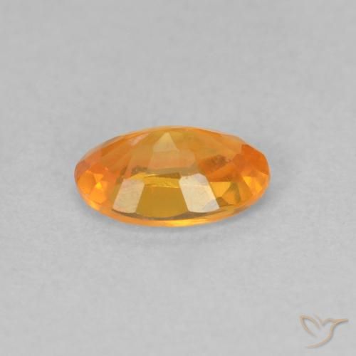 Sapphire Gemstone in 6 x 4 mm (calibrated) Size for Sale, Sapphire Stone in Bright Orange Color