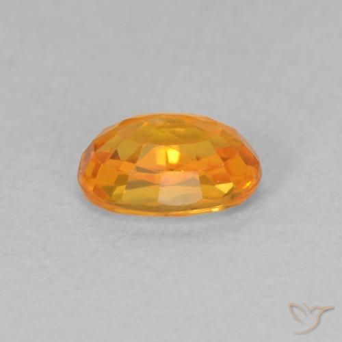 Sapphire Gemstone in 6 x 4 mm (calibrated) Size for Sale, Sapphire Stone in Bright Orange Color