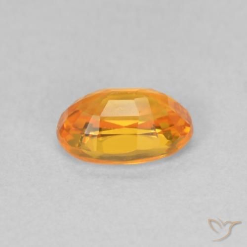 Sapphire Gemstone in 6 x 4 mm (calibrated) Size for Sale, Sapphire Stone in Medium Orange Color