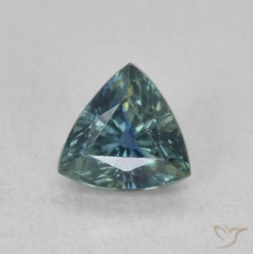0.58ct Natural Teal Sapphire, Trillion, VVS-VS