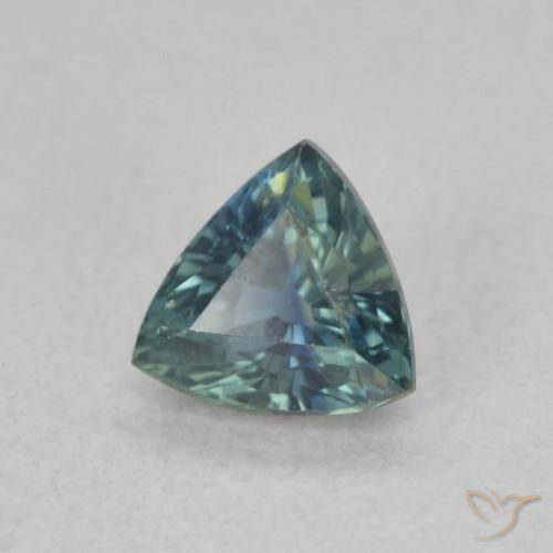 0.58 ct Multicolor Sapphire Stone, Natural Sapphire in Trillion Facet Shape for Sale
