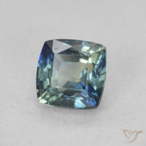 0.67 ct Multicolor Sapphire Stone, Natural Sapphire in Cushion-Cut Shape for Sale