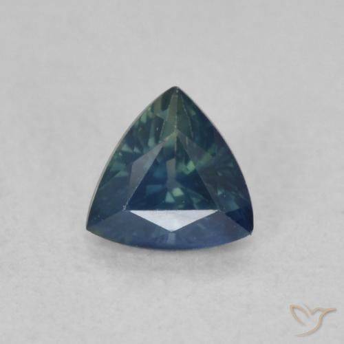 0.45ct Natural Teal Sapphire, Trillion, VVS-VS