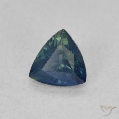 0.45 ct Multicolor Sapphire Stone, Natural Sapphire in Trillion Facet Shape for Sale