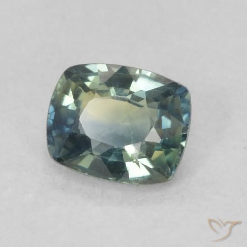 0.70 ct Multicolor Sapphire Stone, Natural Sapphire in Cushion-Cut Shape for Sale