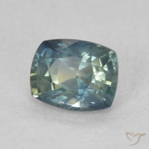 0.79 ct Multicolor Sapphire Stone, Natural Sapphire in Cushion-Cut Shape for Sale
