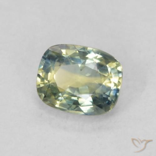 0.63 ct Multicolor Sapphire Stone, Natural Sapphire in Cushion-Cut Shape for Sale