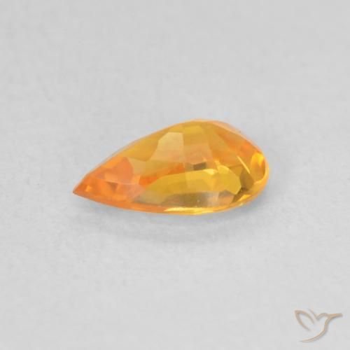 Sapphire Gemstone in 6 x 4 mm (calibrated) Size for Sale, Sapphire Stone in Medium Orange Color