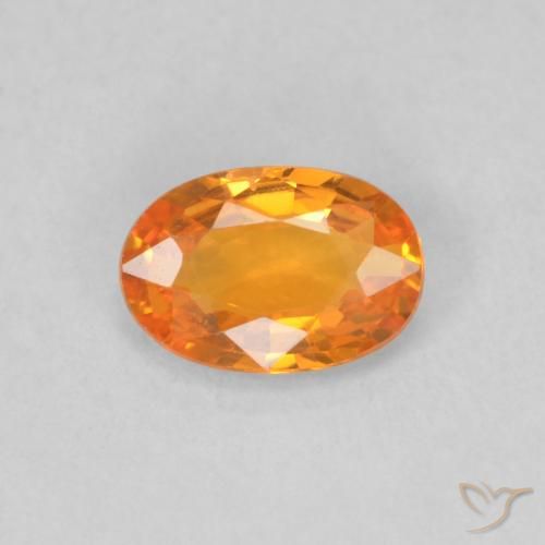 0.52ct Natural Apricot Orange Sapphire, Oval, VVS