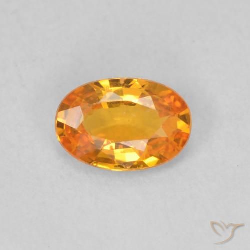 0.49ct Natural Apricot Orange Sapphire, Oval, VS