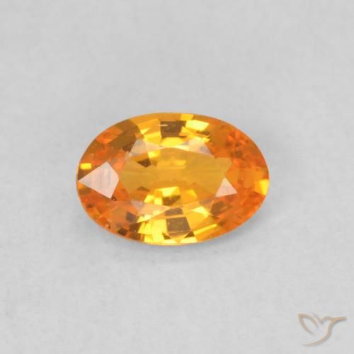 0.47ct Natural Bright Orange Sapphire, Oval, VS