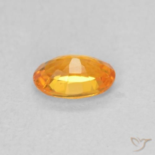 Sapphire Gemstone in 6 x 4 mm (calibrated) Size for Sale, Sapphire Stone in Bright Orange Color