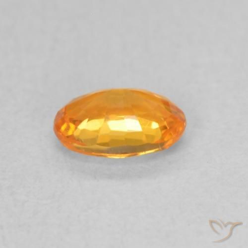 Sapphire Gemstone in 6 x 4 mm (calibrated) Size for Sale, Sapphire Stone in Bright Orange Color