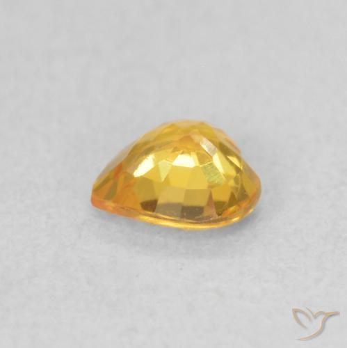Sapphire Gemstone in 4.6 x 4.6 mm Size for Sale, Sapphire Stone in Golden Color