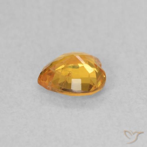 Sapphire Gemstone in 4.4 x 4.4 mm Size for Sale, Sapphire Stone in Bright Orange Color