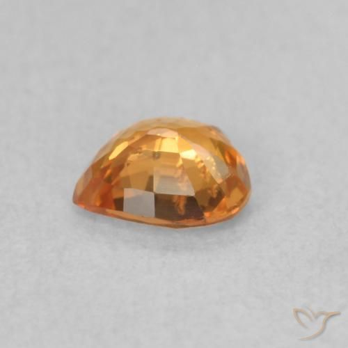 Sapphire Gemstone in 4.8 x 4.8 mm Size for Sale, Sapphire Stone in Bright Orange Color