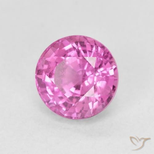 2.54 ct Pink Sapphire Stone, Natural Sapphire in Round Facet Shape for Sale