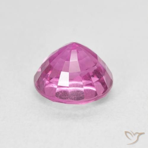 Sapphire Gemstone in 7.5 mm (calibrated) Size for Sale, Sapphire Stone in Deep Pink Color