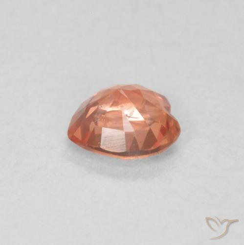 Sapphire Gemstone in 4.5 x 4.3 mm Size for Sale, Sapphire Stone in Medium Orange Color