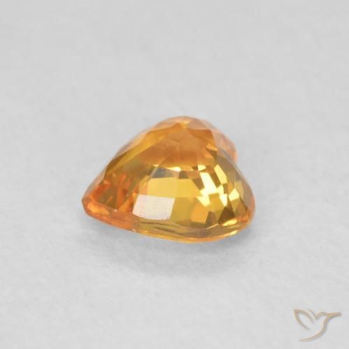 Sapphire Gemstone in 4.6 x 4.6 mm Size for Sale, Sapphire Stone in Bright Orange Color