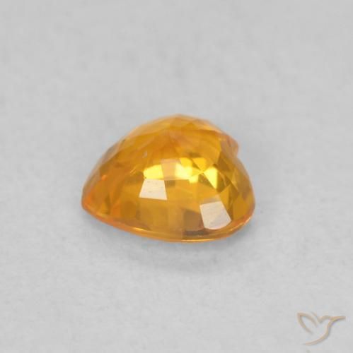 Sapphire Gemstone in 4.6 x 4.5 mm Size for Sale, Sapphire Stone in Bright Orange Color