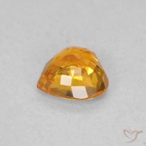 Sapphire Gemstone in 4.5 x 4.7 mm Size for Sale, Sapphire Stone in Bright Orange Color