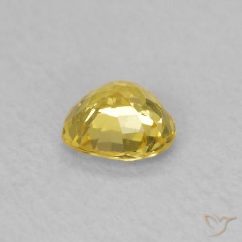 Sapphire Gemstone in 4.5 x 4.4 mm Size for Sale, Sapphire Stone in Tuscany Yellow Color
