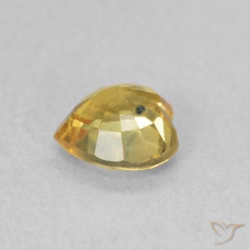 Sapphire Gemstone in 4.6 x 4.6 mm Size for Sale, Sapphire Stone in Golden Color