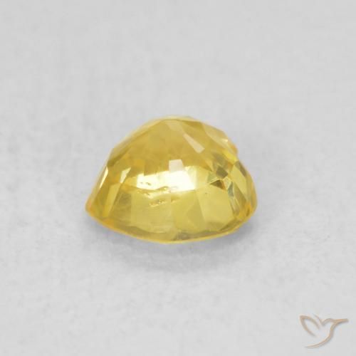 Sapphire Gemstone in 4.5 x 4.4 mm Size for Sale, Sapphire Stone in Medium Yellow Color