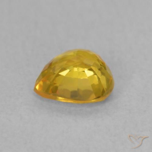 Sapphire Gemstone in 4.7 x 4.6 mm Size for Sale, Sapphire Stone in Golden Color
