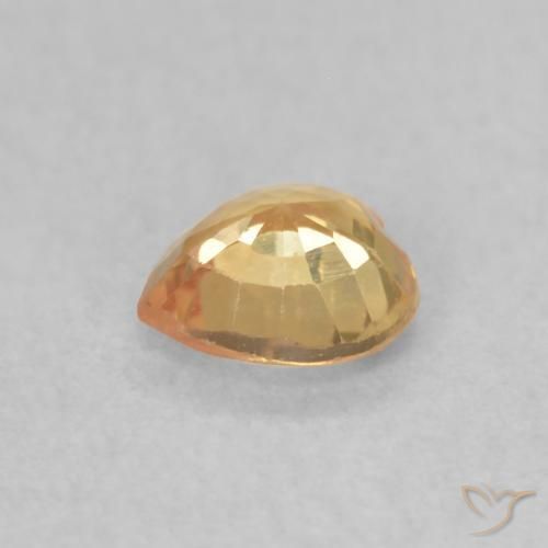 Sapphire Gemstone in 4.6 x 4.4 mm Size for Sale, Sapphire Stone in Golden Color