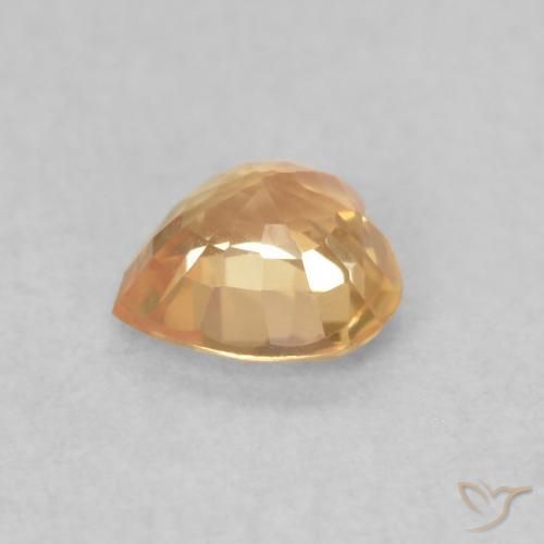 Sapphire Gemstone in 4.7 x 4.5 mm Size for Sale, Sapphire Stone in Golden Color