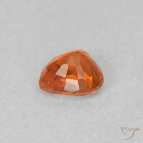 Sapphire Gemstone in 4 x 4 mm (calibrated) Size for Sale, Sapphire Stone in Amber Orange Color