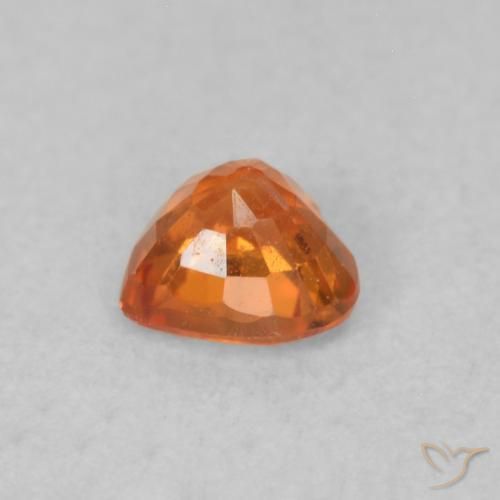 Sapphire Gemstone in 4.2 x 4.1 mm Size for Sale, Sapphire Stone in Bright Orange Color