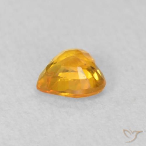 Sapphire Gemstone in 4 x 4 mm (calibrated) Size for Sale, Sapphire Stone in Apricot Orange Color