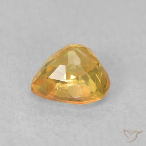 Sapphire Gemstone in 4.7 x 4.6 mm Size for Sale, Sapphire Stone in Golden Color