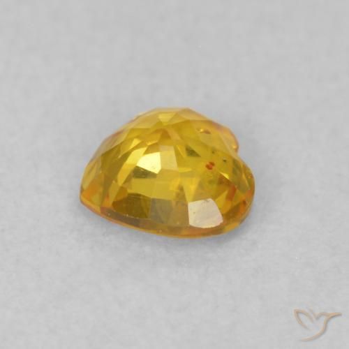 Sapphire Gemstone in 4.6 x 4.4 mm Size for Sale, Sapphire Stone in Golden Color