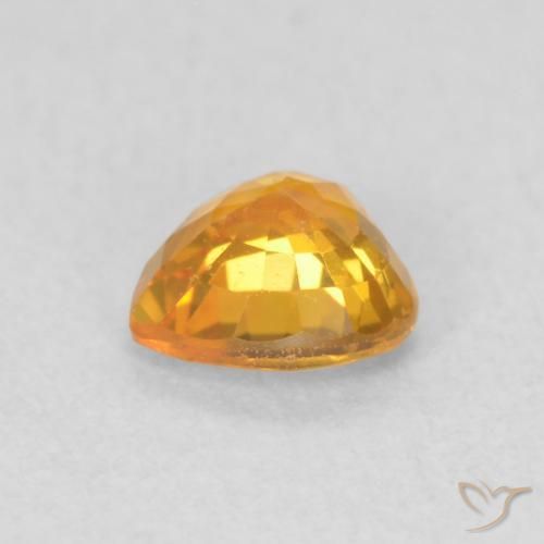 Sapphire Gemstone in 4.4 x 4.3 mm Size for Sale, Sapphire Stone in Gold Color